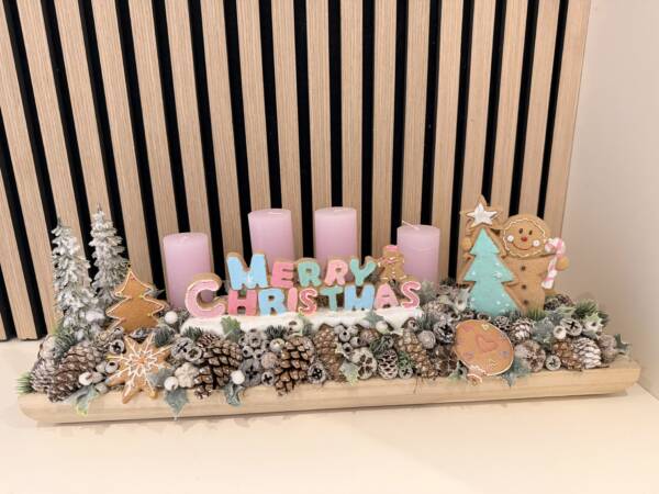 Óriás adventi asztaldísz 60cm