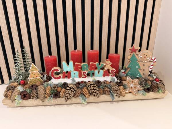 Óriás adventi asztaldísz 60cm
